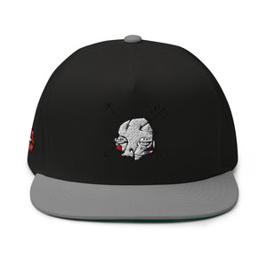 Sabet Skull 5-Panel Flat Bill Snap-Back Cap