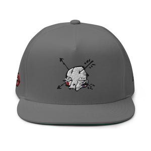 Sabet Skull 5-Panel Flat Bill Snap-Back Cap