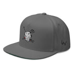 Sabet Skull 5-Panel Flat Bill Snap-Back Cap
