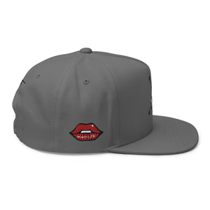 Sabet Skull 5-Panel Flat Bill Snap-Back Cap