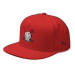 Sabet Skull 5-Panel Flat Bill Snap-Back Cap
