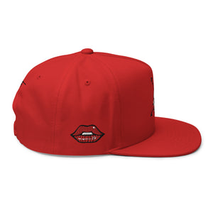 Sabet Skull 5-Panel Flat Bill Snap-Back Cap