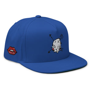 Sabet Skull 5-Panel Flat Bill Snap-Back Cap