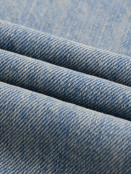 FloraJoy by Sabet Premium Stone Fade Raw Hem Denim Jeans