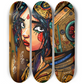 Stardust Skate Board Decks Triptych Wall Art