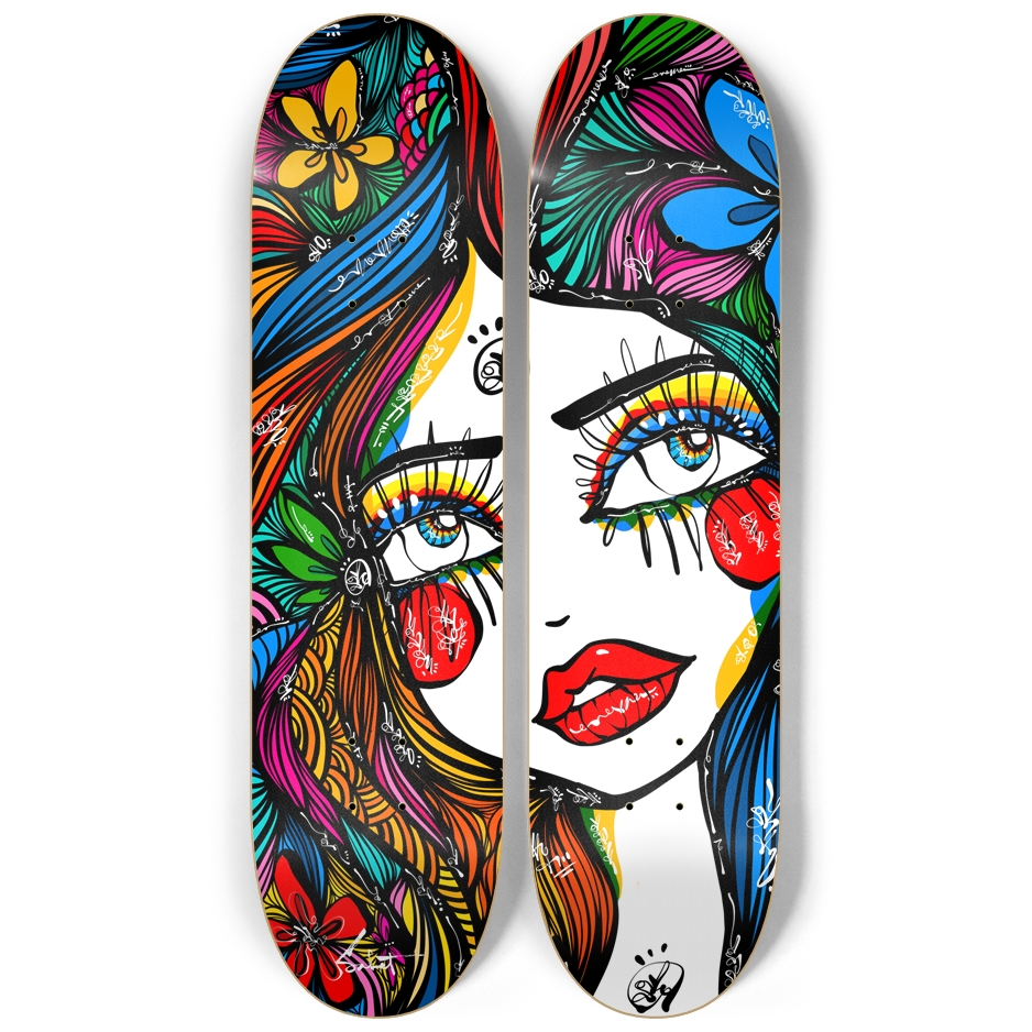HALO HEART DOUBLE SKATE DECK WALL ART