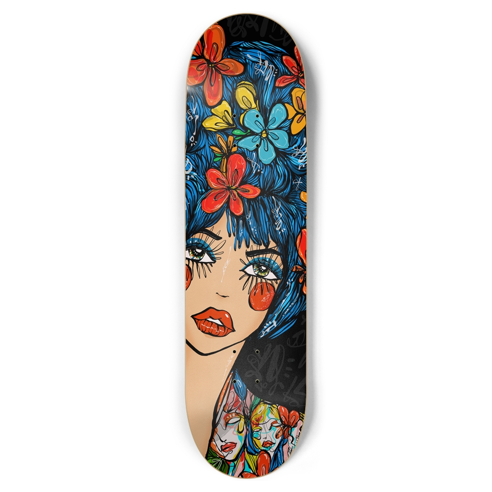 Flora Heart Skate Deck Wall Art