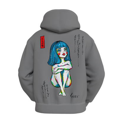 Limited Edition Bloom Heart Slate Premium Cotton Unisex Hoodie