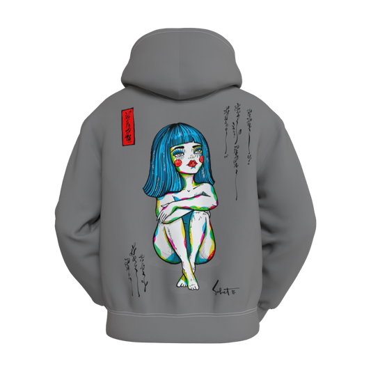 Limited Edition Bloom Heart Slate Premium Cotton Unisex Hoodie