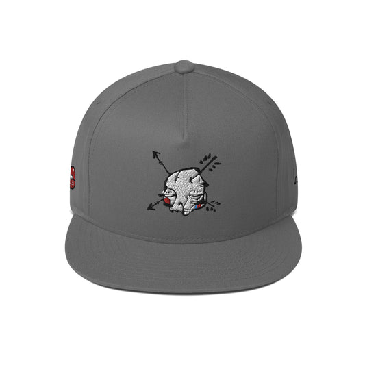 Sabet Skull 5-Panel Flat Bill Snap-Back Cap