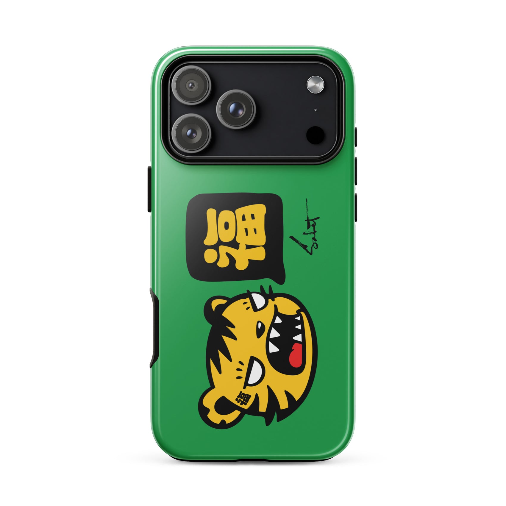 Fūkū Tiger Bubble Green Tough Case for iPhone®