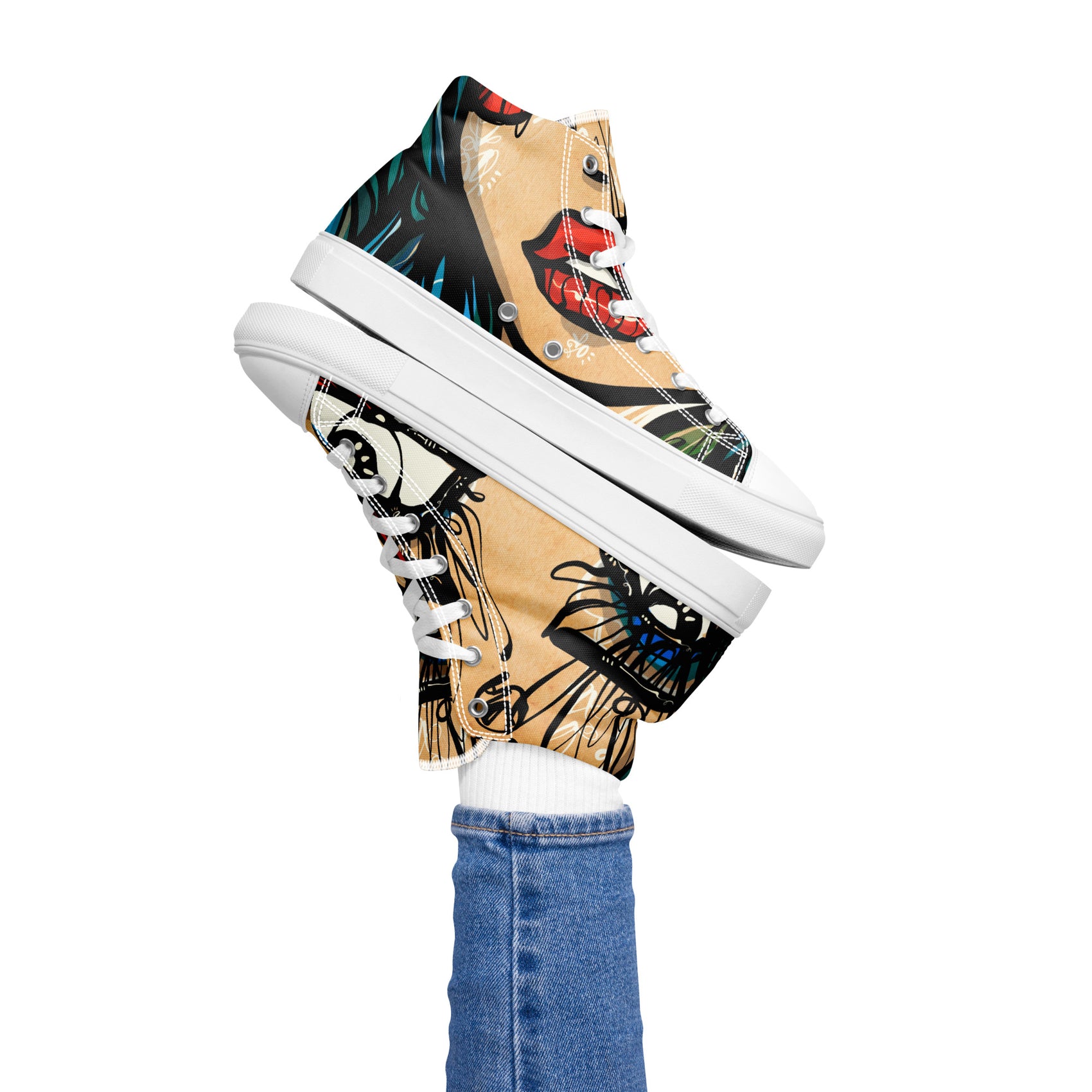 Tantric Soul by Sabet Women’s high top canvas shoes