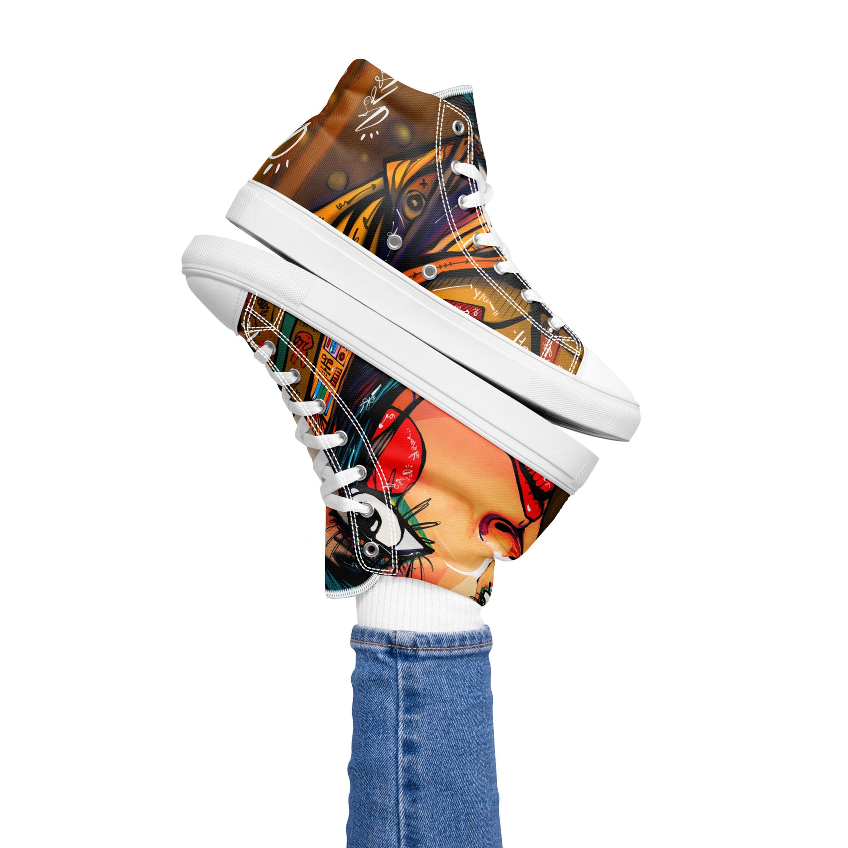 Stardust by Sabet Women’s high top canvas shoes