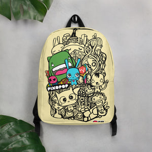Pixopop Lovestack "green hearts" Minimalist Backpack