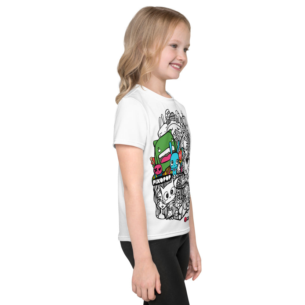 Pixopop Love Stack "Green Heart" Kids T-Shirt