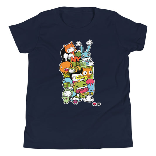 Pixopop Love Stack One Youth Short Sleeve T-Shirt